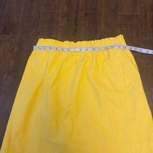 J Crew City linen blend Scalloped hem paper bag skirt - Picture 5 of 9